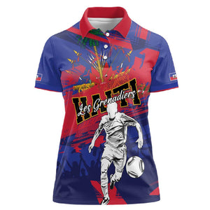 Custom Ekip Foutbol Ayiti 2026 Women Polo Shirt Haiti Grenadye Alaso - African Pride