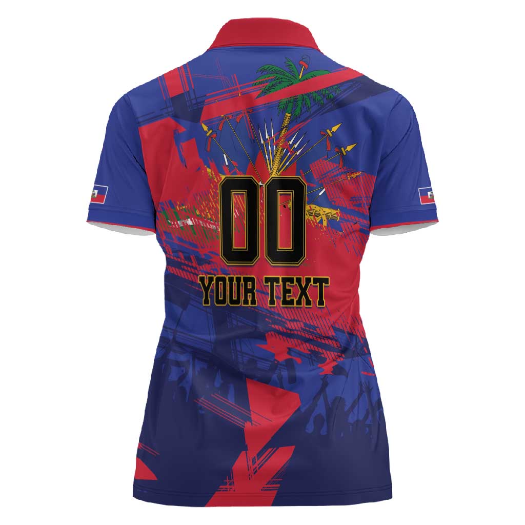 Custom Ekip Foutbol Ayiti 2026 Women Polo Shirt Haiti Grenadye Alaso - African Pride