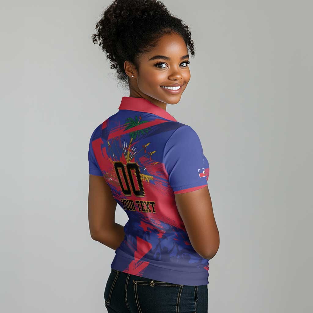 Custom Ekip Foutbol Ayiti 2026 Women Polo Shirt Haiti Grenadye Alaso - African Pride