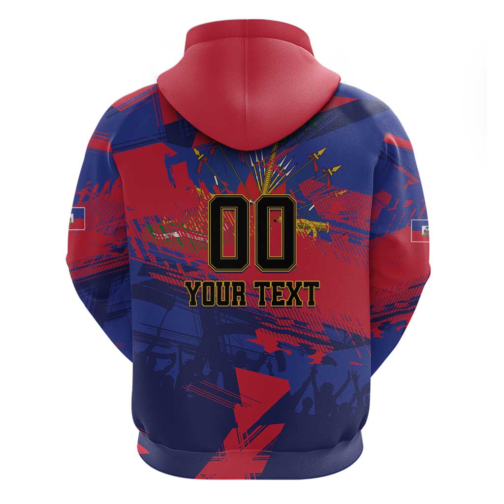 Custom Ekip Foutbol Ayiti 2026 Zip Hoodie Haiti Grenadye Alaso - African Pride
