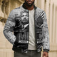 I Have A Dream MLK Bomber Puffer Jacket Newspaper Grunge Style - African Pride