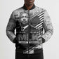 I Have A Dream MLK Bomber Puffer Jacket Newspaper Grunge Style - African Pride