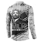 I Have A Dream MLK Button Sweatshirt Newspaper Grunge Style