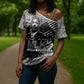 I Have A Dream MLK Cross Shoulder Shirt Newspaper Grunge Style - African Pride