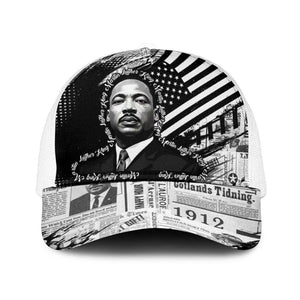 I Have A Dream MLK Mesh Trucker Cap Newspaper Grunge Style - African Pride