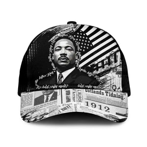 I Have A Dream MLK Mesh Trucker Cap Newspaper Grunge Style - African Pride