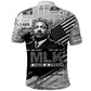 I Have A Dream MLK Polo Shirt Newspaper Grunge Style - African Pride