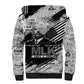 I Have A Dream MLK Sherpa Hoodie Newspaper Grunge Style - African Pride