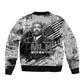 I Have A Dream MLK Sleeve Zip Bomber Jacket Newspaper Grunge Style - African Pride