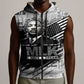 I Have A Dream MLK Sleeveless Zip Hoodie Newspaper Grunge Style - African Pride