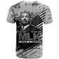 I Have A Dream MLK T shirt Newspaper Grunge Style - African Pride