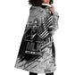 I Have A Dream MLK Wearable Blanket Hoodie Newspaper Grunge Style - African Pride