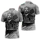 I Have A Dream MLK Zipper Polo Shirt Newspaper Grunge Style - African Pride