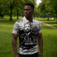 I Have A Dream MLK Zipper Polo Shirt Newspaper Grunge Style - African Pride