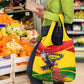 Zimbabwe Independence Day Grocery Bag Featuring Chapungu Bird and Flame Lily