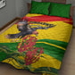 Zimbabwe Independence Day Quilt Bed Set Featuring Chapungu Bird and Flame Lily