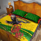Zimbabwe Independence Day Quilt Bed Set Featuring Chapungu Bird and Flame Lily