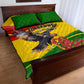 Zimbabwe Independence Day Quilt Bed Set Featuring Chapungu Bird and Flame Lily