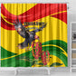 Zimbabwe Independence Day Shower Curtain Featuring Chapungu Bird and Flame Lily