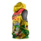 Zimbabwe Independence Day Sleeveless Hoodie Featuring Chapungu Bird and Flame Lily - African Pride