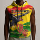 Zimbabwe Independence Day Sleeveless Hoodie Featuring Chapungu Bird and Flame Lily - African Pride