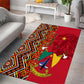 Cameroon National Day Area Rug Cameroun Coat Of Arms Ankara Pattern