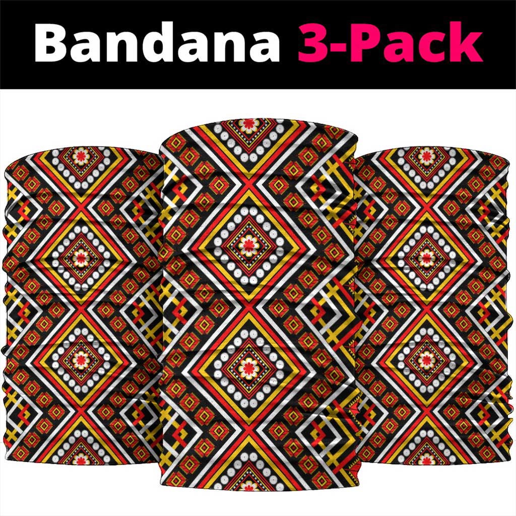 Cameroon National Day Neck Gaiter Cameroun Coat Of Arms Ankara Pattern - African Pride
