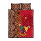 Cameroon National Day Quilt Bed Set Cameroun Coat Of Arms Ankara Pattern