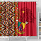 Cameroon National Day Shower Curtain Cameroun Coat Of Arms Ankara Pattern