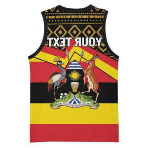 Personalized Uganda Basketball Jersey African Pattern - Independence Day 1962 - African Pride