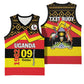 Personalized Uganda Basketball Jersey African Pattern - Independence Day 1962 - African Pride