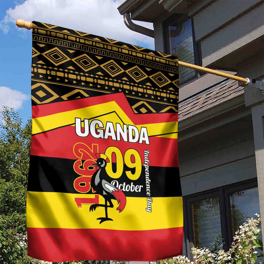 Uganda Garden Flag African Pattern - Independence Day 1962