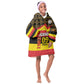 Personalized Uganda KId Wearable Blanket Hoodie African Pattern - Independence Day 1962