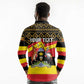Personalized Uganda Long Sleeve Polo Shirt African Pattern - Independence Day 1962