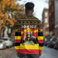Personalized Uganda Long Sleeve Shirt African Pattern - Independence Day 1962 LT01