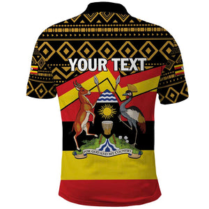 Personalized Uganda Polo Shirt African Pattern - Independence Day 1962