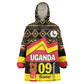 Personalized Uganda Wearable Blanket Hoodie African Pattern - Independence Day 1962
