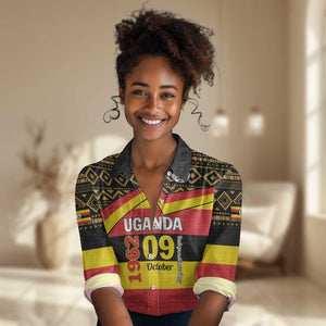Personalized Uganda Women Casual Shirt African Pattern - Independence Day 1962 LT01
