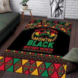 Make Every Month Black History Month Area Rug African Pattern