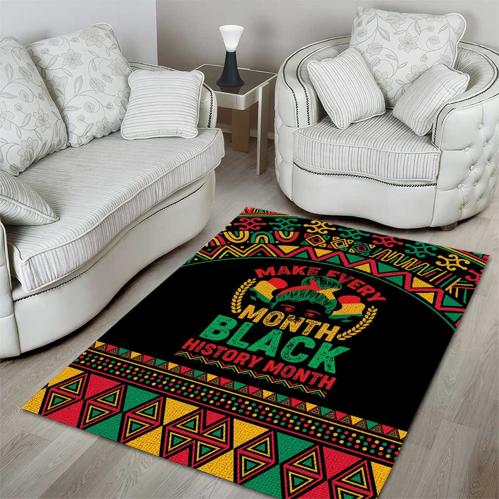 Make Every Month Black History Month Area Rug African Pattern