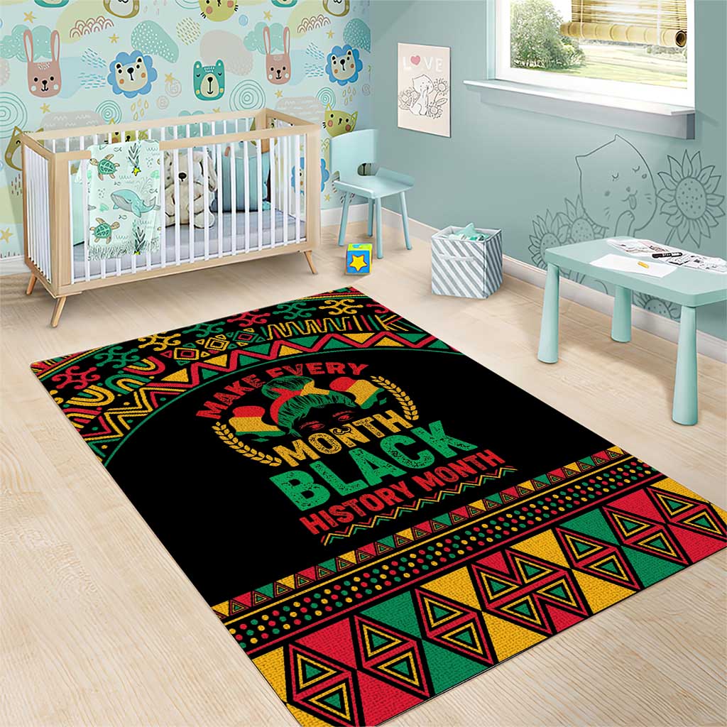 Make Every Month Black History Month Area Rug African Pattern