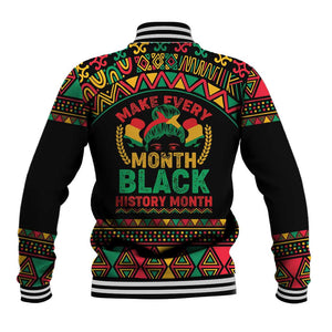 Make Every Month Black History Month Baseball Jacket African Pattern