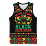 Make Every Month Black History Month Basketball Jersey African Pattern - African Pride