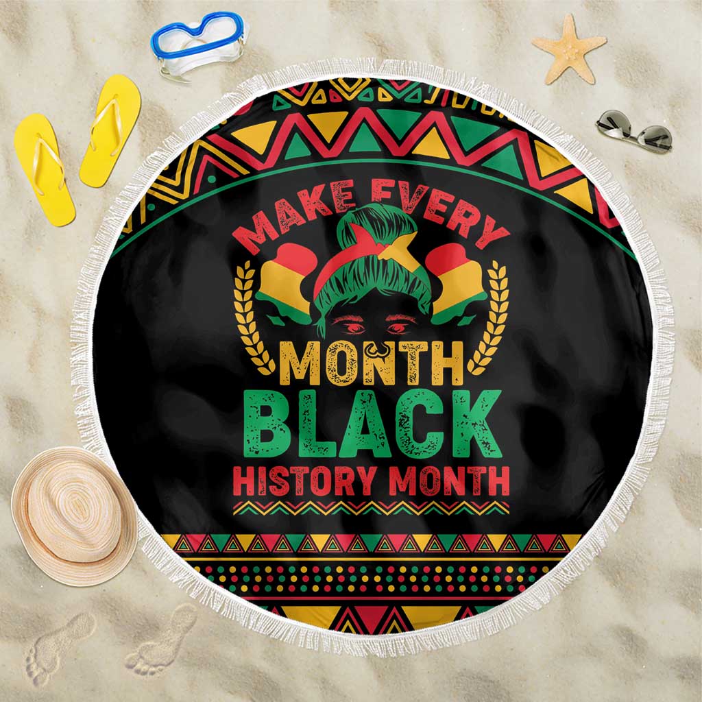 Make Every Month Black History Month Beach Blanket African Pattern