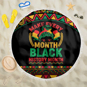 Make Every Month Black History Month Beach Blanket African Pattern