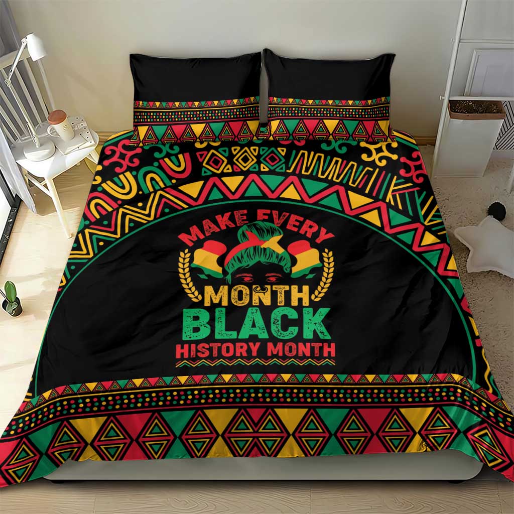 Make Every Month Black History Month Bedding Set African Pattern