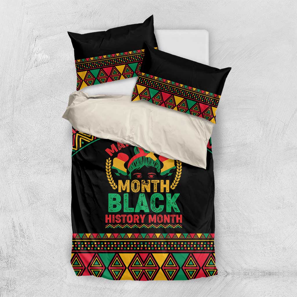Make Every Month Black History Month Bedding Set African Pattern
