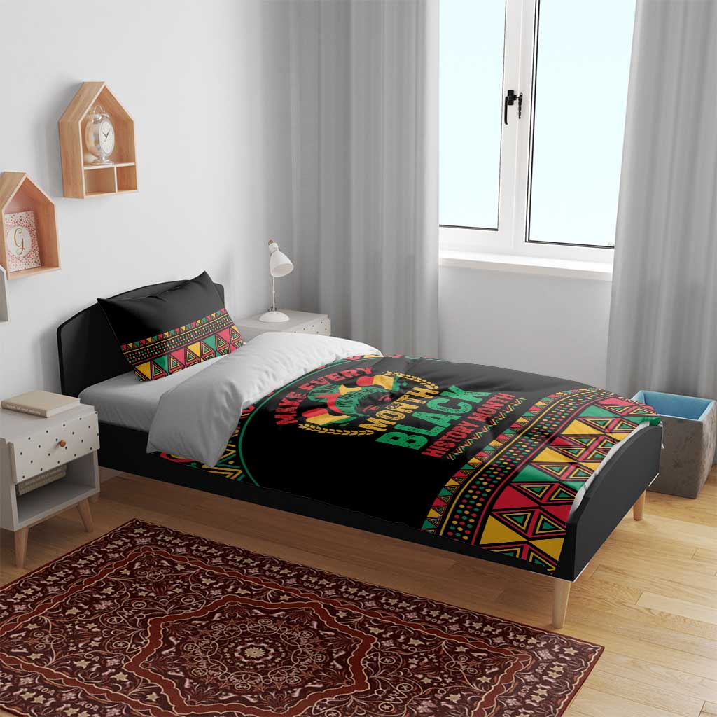 Make Every Month Black History Month Bedding Set African Pattern