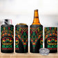 Make Every Month Black History Month 4 in 1 Can Cooler Tumbler African Pattern