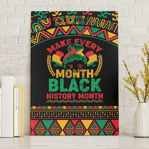 Make Every Month Black History Month Canvas Wall Art African Pattern